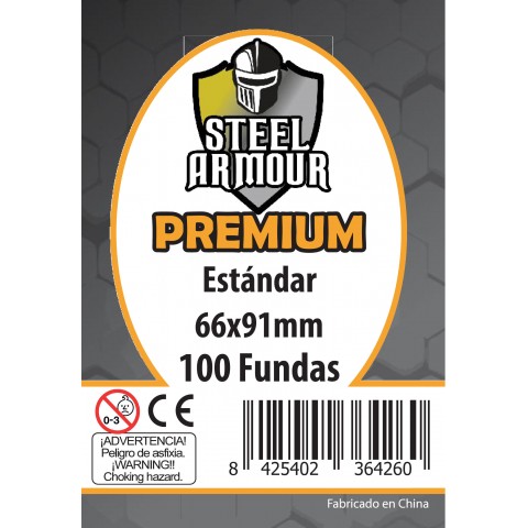 Fundas Steel Armour (64x89mm) Estándar PREMIUM (100) - Exterior 66x91mm