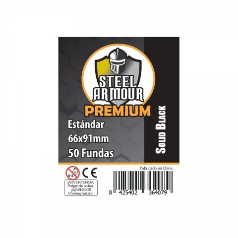 Fundas Steel Armour Estándar PREMIUM Solid Black (50)