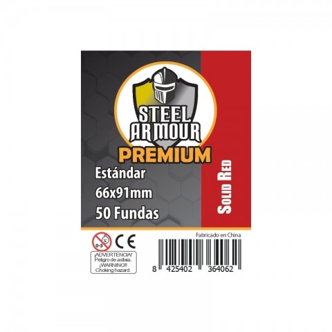 Fundas Steel Armour Estándar PREMIUM Solid Red (50)