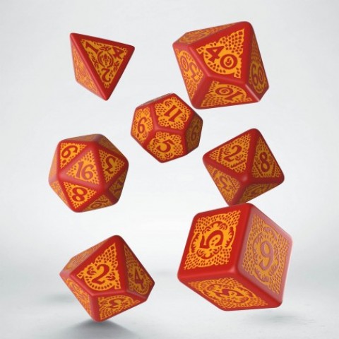 Set de Dados Cazador de Dragones - Rojo & Naranja