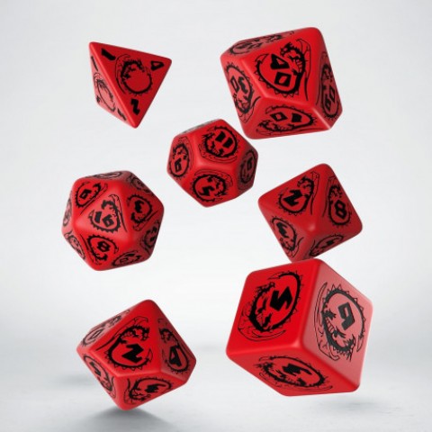 Set de Dados Dragones - Rojo & Negro