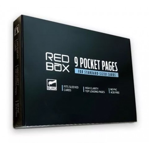 Red Box - Hojas 9 Bolsillos de Fundas Tamaño Estándar (100 Unidades)