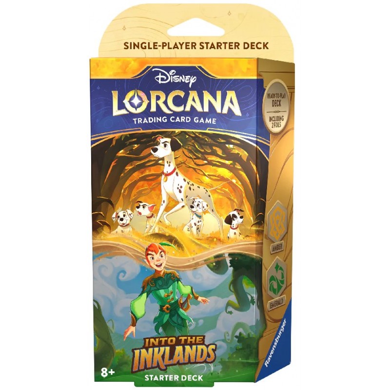 Disney Lorcana Into the Inklands Starter Deck Amber & Emerald